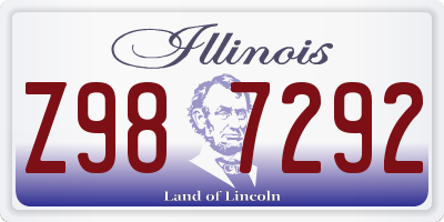 IL license plate Z987292