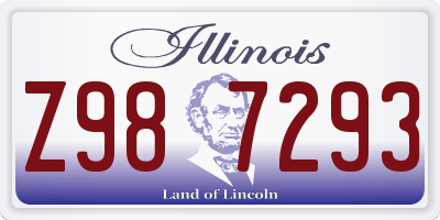 IL license plate Z987293