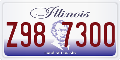 IL license plate Z987300