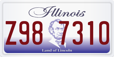 IL license plate Z987310