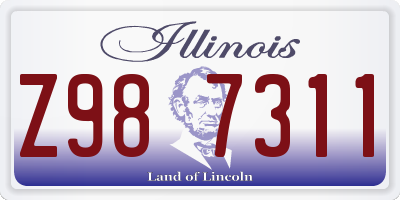 IL license plate Z987311