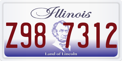 IL license plate Z987312