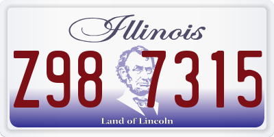 IL license plate Z987315