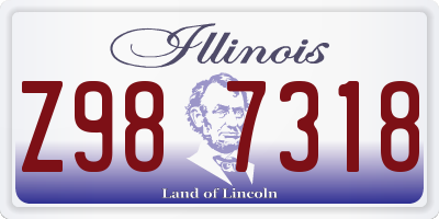 IL license plate Z987318