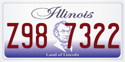 IL license plate Z987322