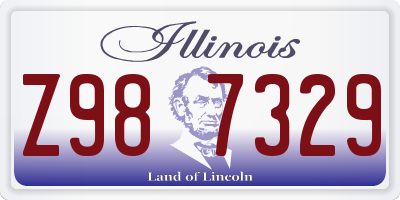 IL license plate Z987329