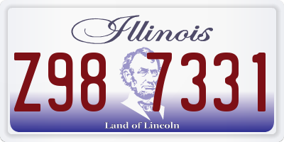 IL license plate Z987331