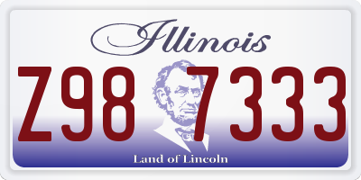 IL license plate Z987333