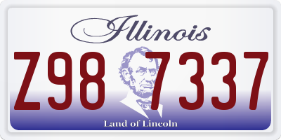 IL license plate Z987337