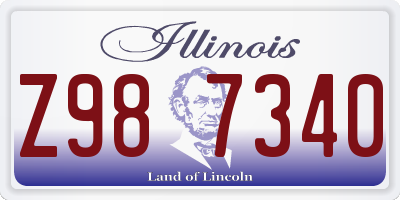 IL license plate Z987340