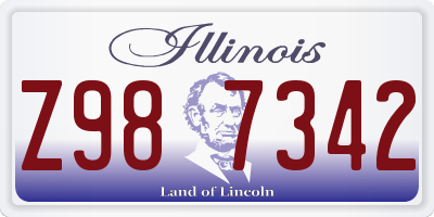 IL license plate Z987342