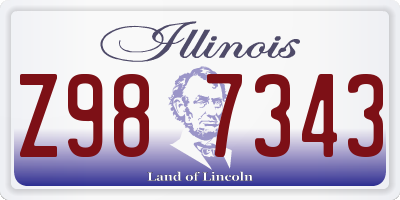 IL license plate Z987343