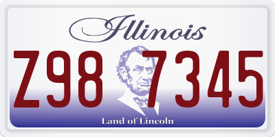 IL license plate Z987345