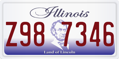 IL license plate Z987346