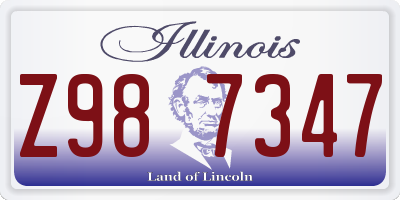 IL license plate Z987347