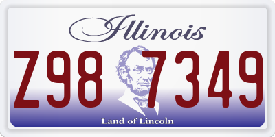 IL license plate Z987349