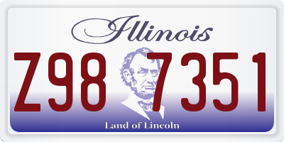 IL license plate Z987351