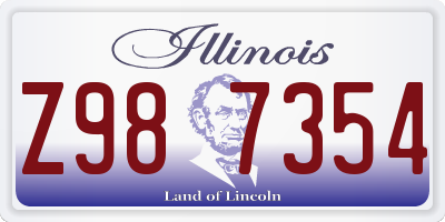 IL license plate Z987354