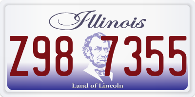 IL license plate Z987355