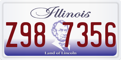 IL license plate Z987356