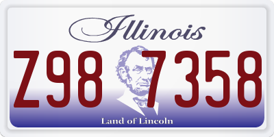 IL license plate Z987358