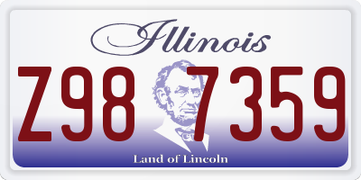 IL license plate Z987359