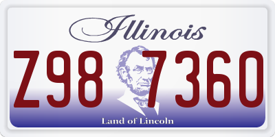 IL license plate Z987360