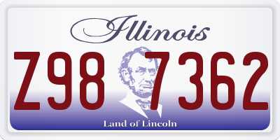 IL license plate Z987362