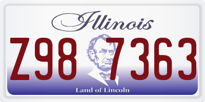 IL license plate Z987363