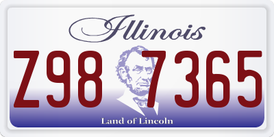 IL license plate Z987365