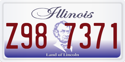 IL license plate Z987371