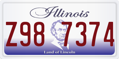 IL license plate Z987374