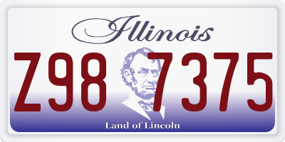 IL license plate Z987375