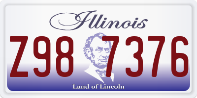 IL license plate Z987376