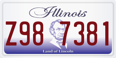 IL license plate Z987381