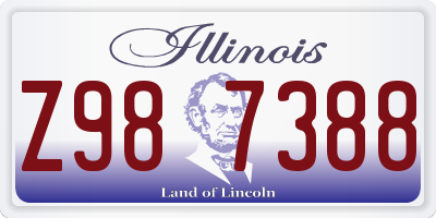 IL license plate Z987388