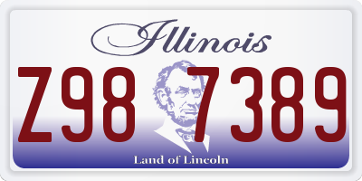 IL license plate Z987389