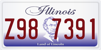 IL license plate Z987391