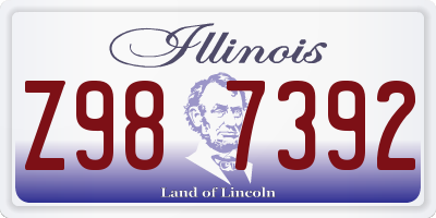 IL license plate Z987392