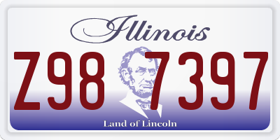 IL license plate Z987397