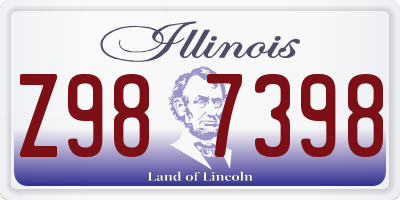 IL license plate Z987398