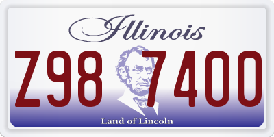 IL license plate Z987400