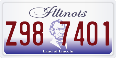 IL license plate Z987401