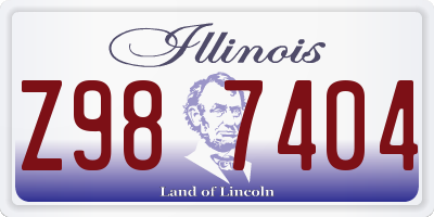 IL license plate Z987404