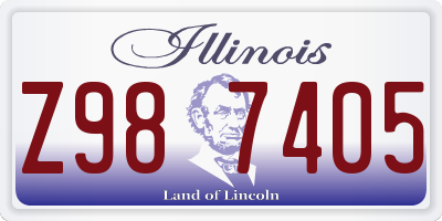 IL license plate Z987405