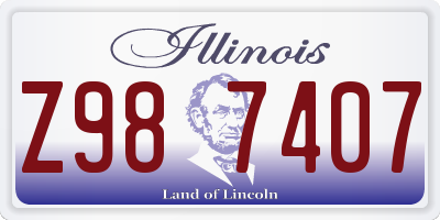 IL license plate Z987407