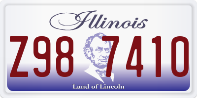 IL license plate Z987410