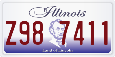 IL license plate Z987411