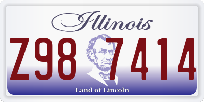 IL license plate Z987414