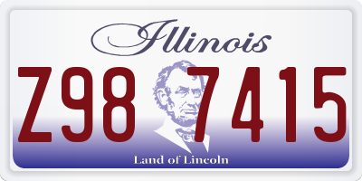 IL license plate Z987415